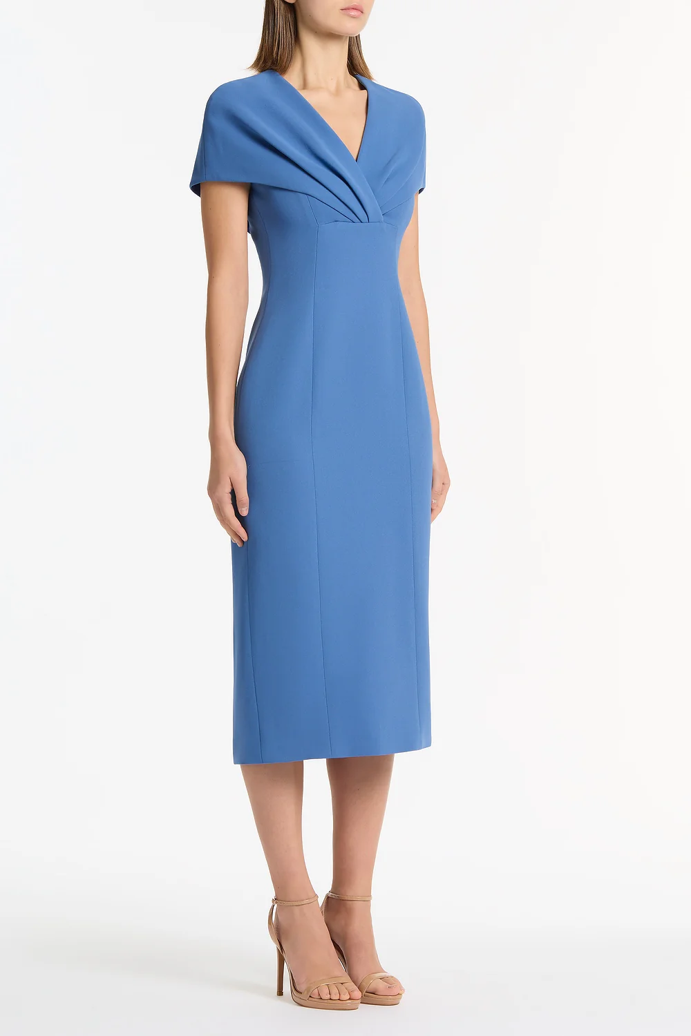 ATLAS CREPE TUCK MIDI DRESS - Image 2