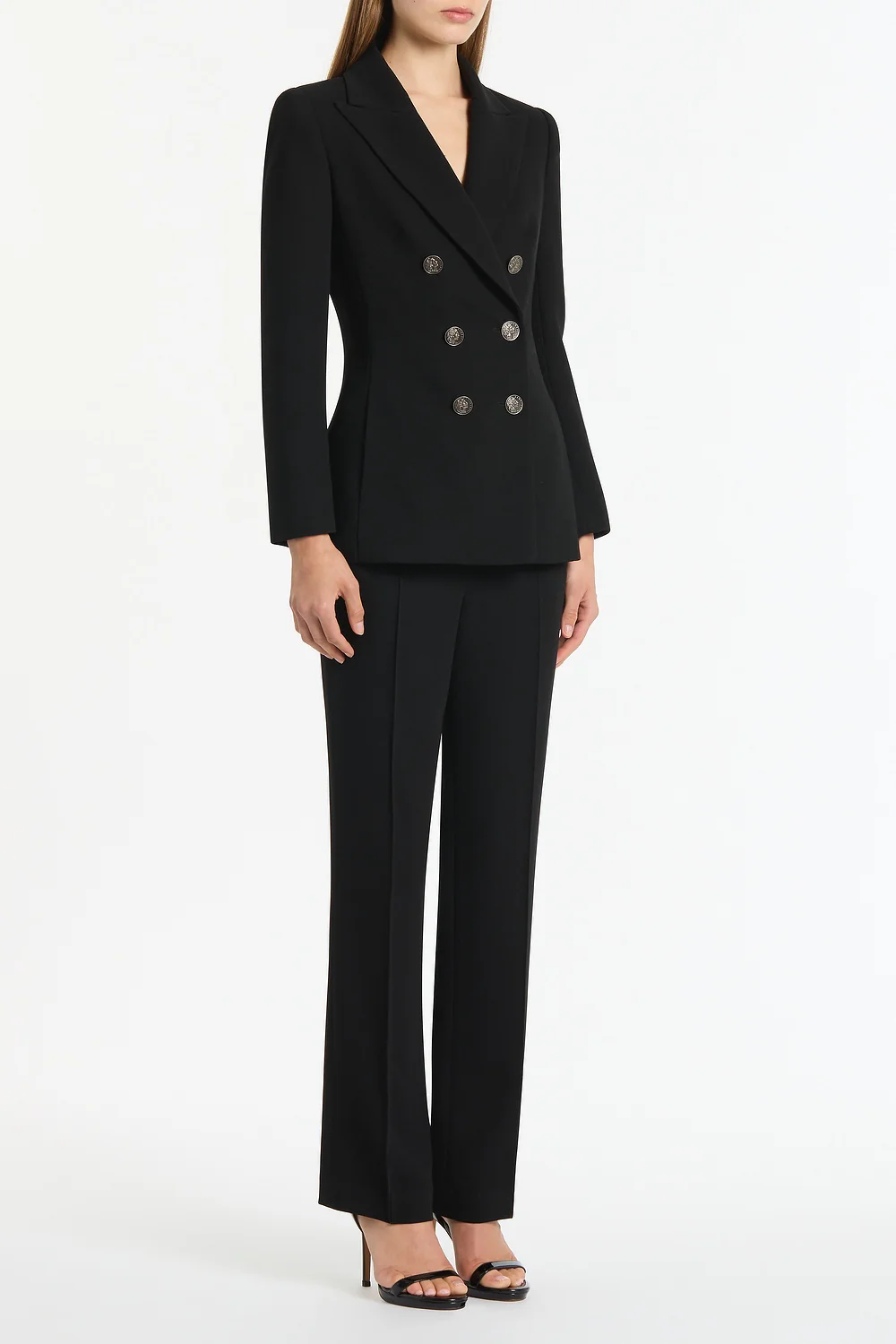 BLACK CREPE CIGARETTE PANT - Image 3