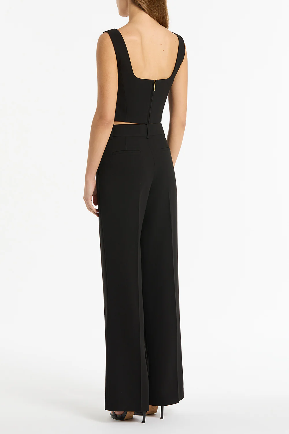 BLACK CREPE CROP TOP - Image 5