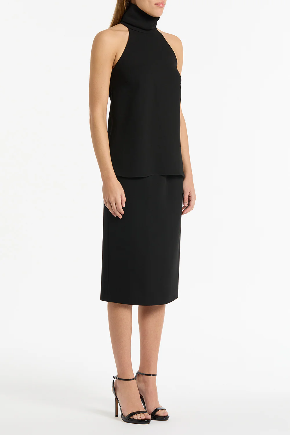 BLACK CREPE DINASTIA PENCIL SKIRT - Image 3