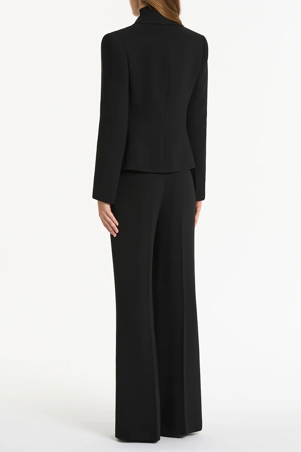 BLACK CREPE SINGLE BREASTED JACKET - Image 2