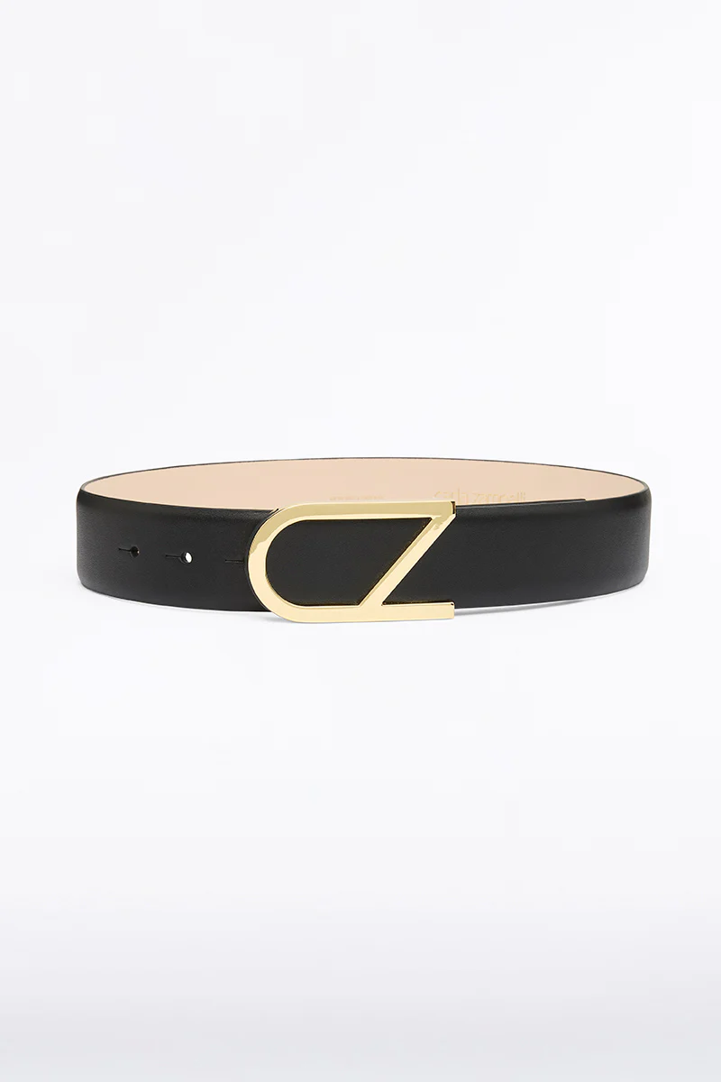 BLACK CZ LOGO CLASSIC WIDE BELT - Image 2