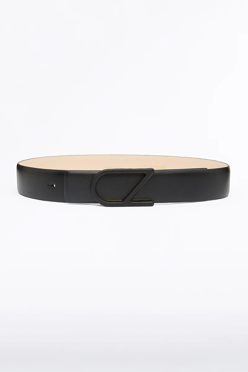 BLACK CZ LOGO COVERED BELT - Image 2