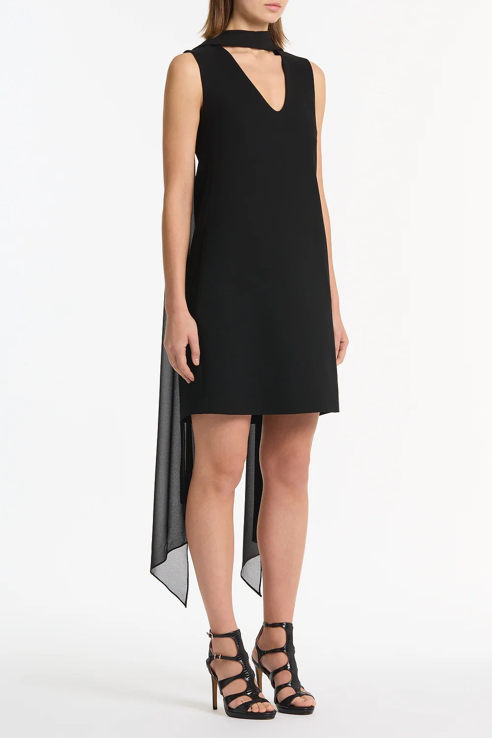 BLACK GEORGETTE SCARF - Image 2