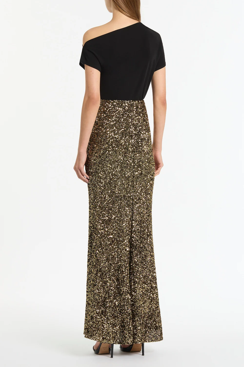BLACK MATTE JERSEY OFF-SHOULDER TOP - Image 2