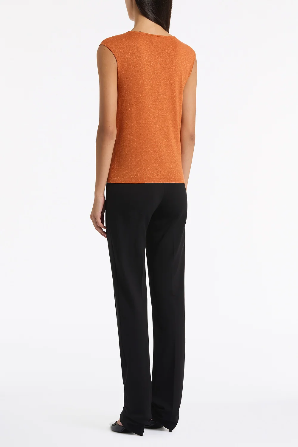 BLACK PONTE PINSTITCH SLIM LEG PANT - Image 3
