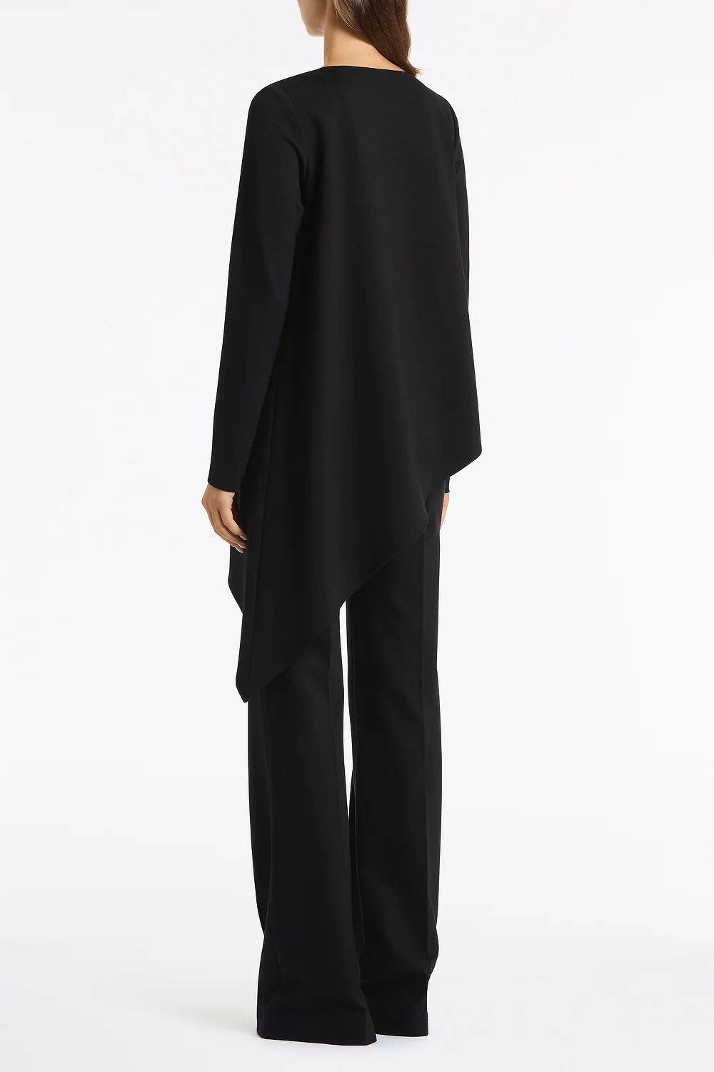 BLACK PONTE WIDE LEG PANT - Image 3
