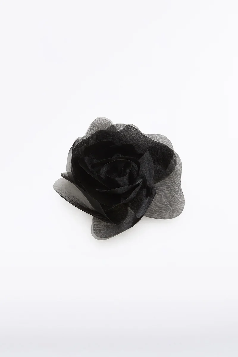 BLACK SMALL FIORE BROOCH
