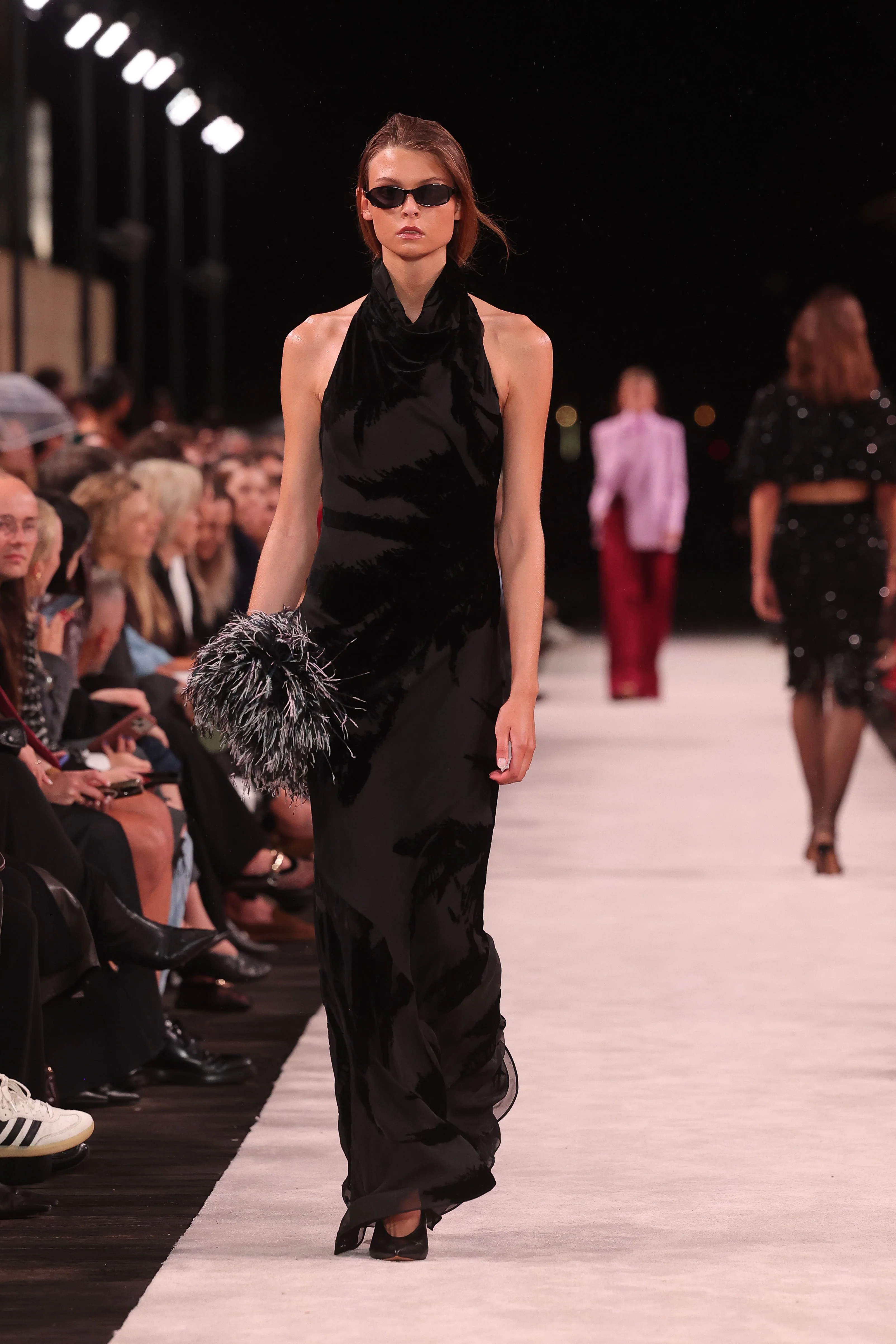 BLACK VELVET BURNOUT BIAS GOWN - Image 7