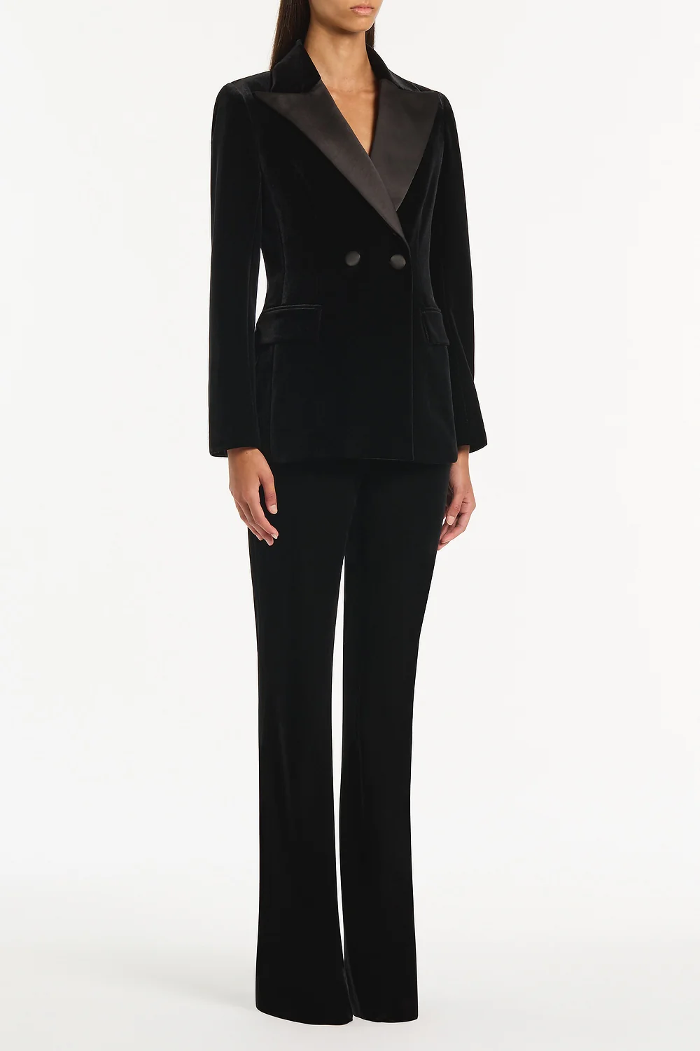 BLACK VELVET TUXEDO JACKET - Image 3