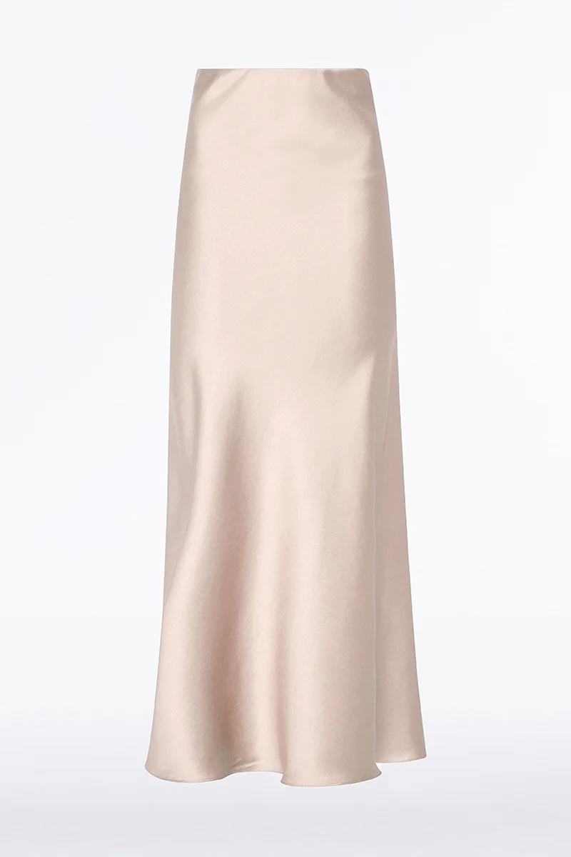 BLUSH LUSTRE SATIN BIAS SKIRT - Image 5