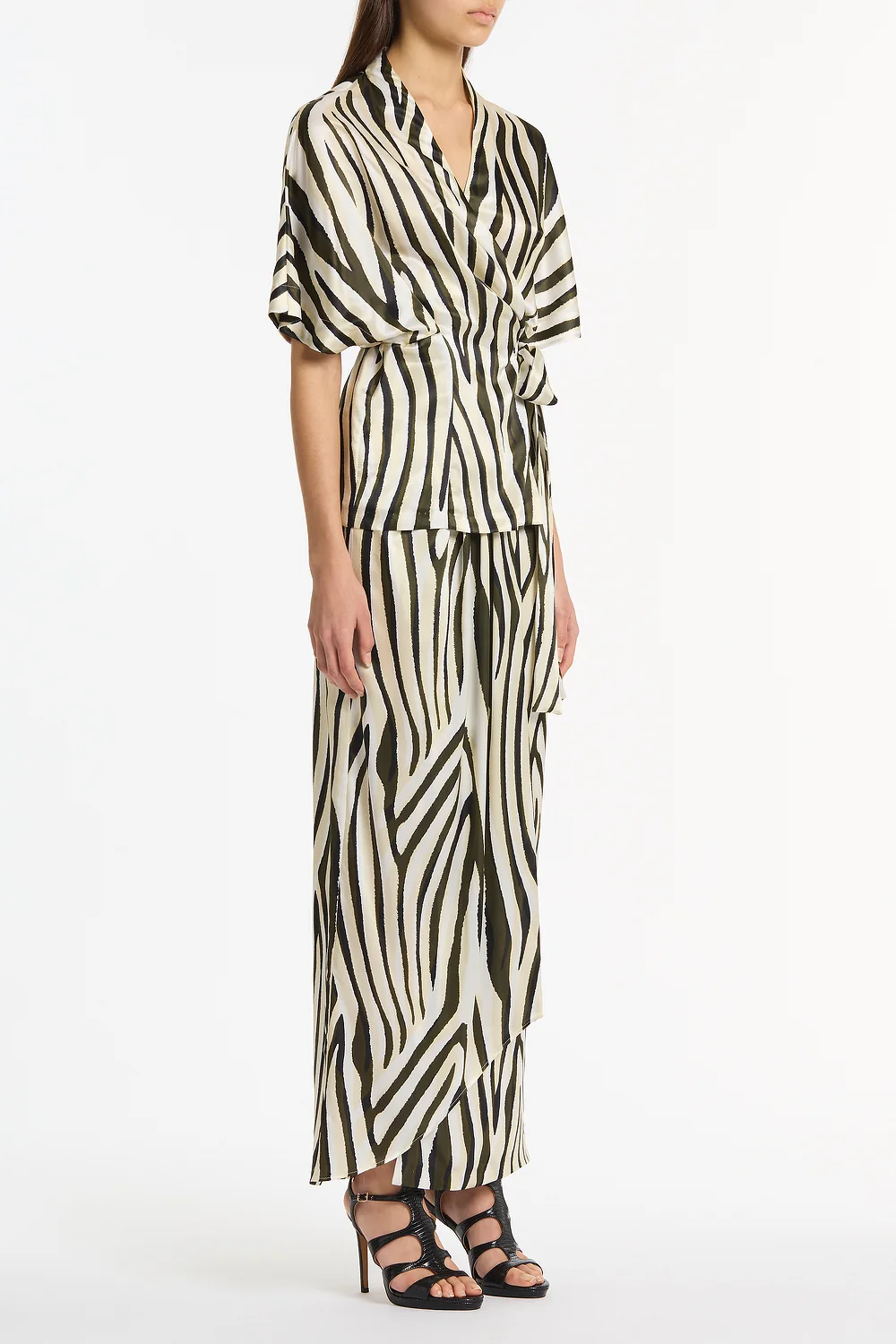 BOLD STRIPE PRINT GATHER TOP - Image 2