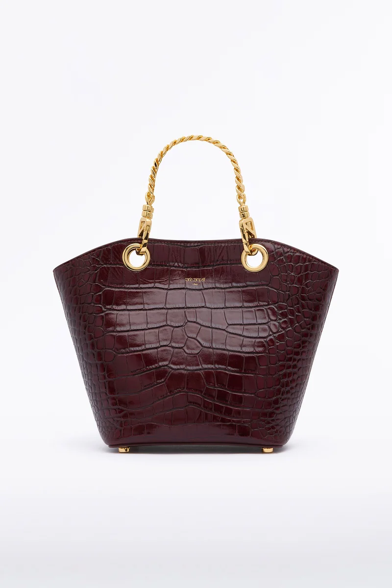 BURGUNDY MINI MILANO TOTE BAG - Image 2