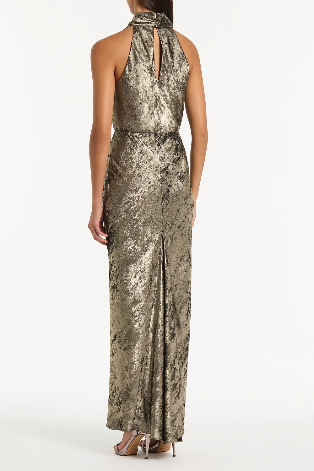 BURNISHED METALLIC HALTER TOP - Image 2