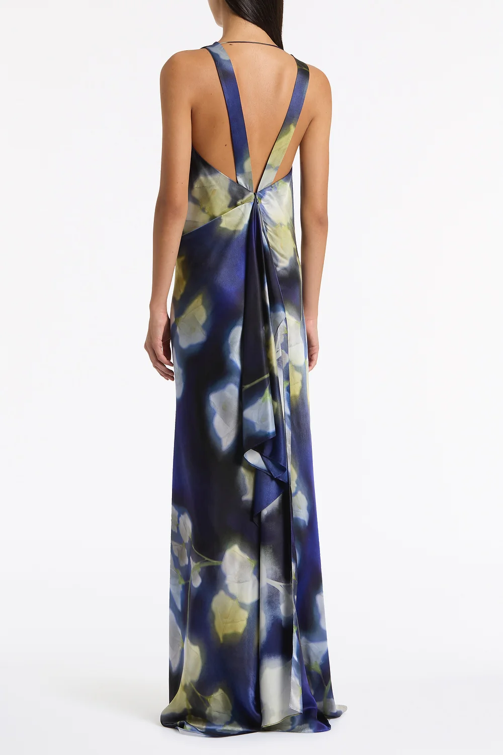 CALLA LILY SILK VISCOSE COWL FRONT GOWN - Image 4
