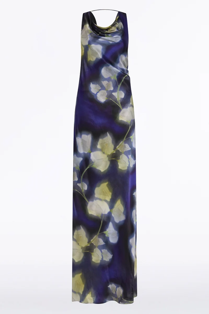 CALLA LILY SILK VISCOSE COWL FRONT GOWN - Image 7