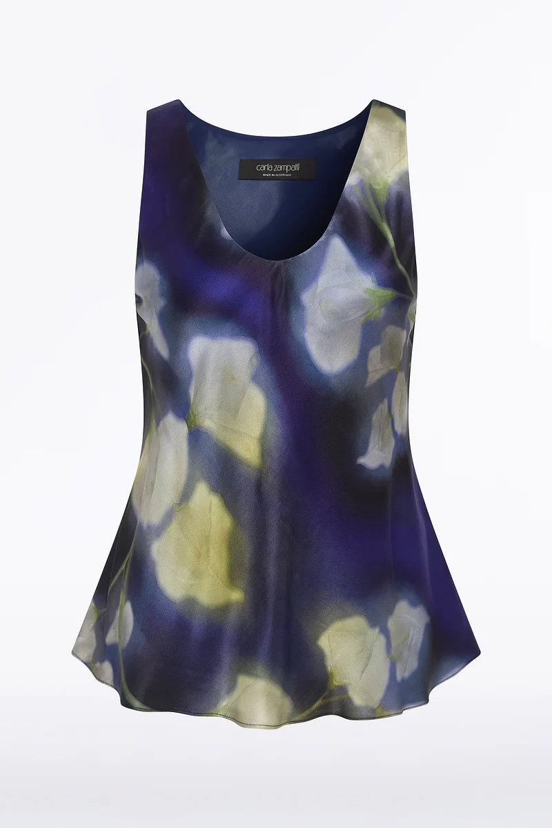 CALLA LILY SILK VISCOSE SCOOP CAMI - Image 5