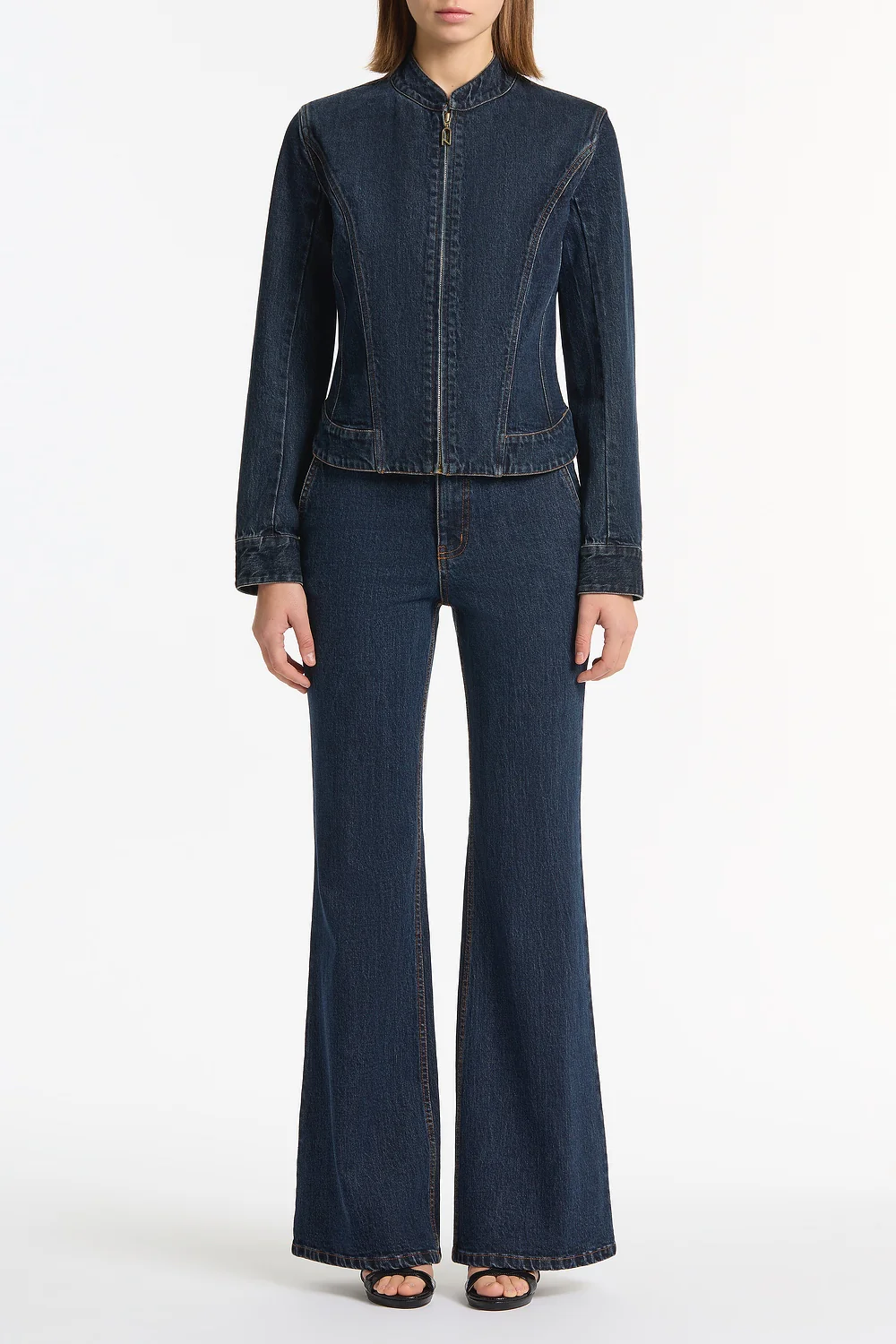 DARK INDIGO BOOTLEG DENIM JEANS