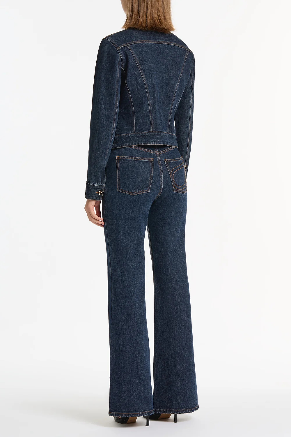 DARK INDIGO BOOTLEG DENIM JEANS - Image 2