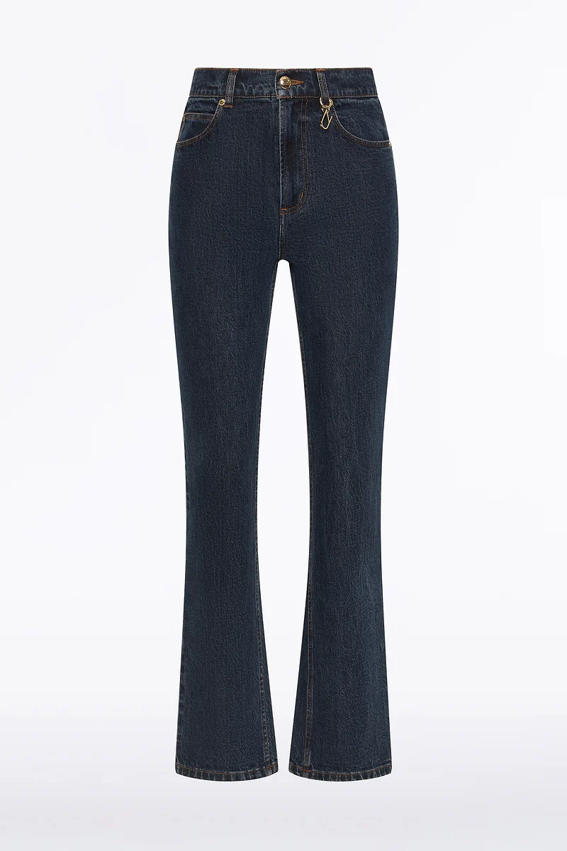 DARK INDIGO DENIM STRAIGHT LEG JEAN - Image 4
