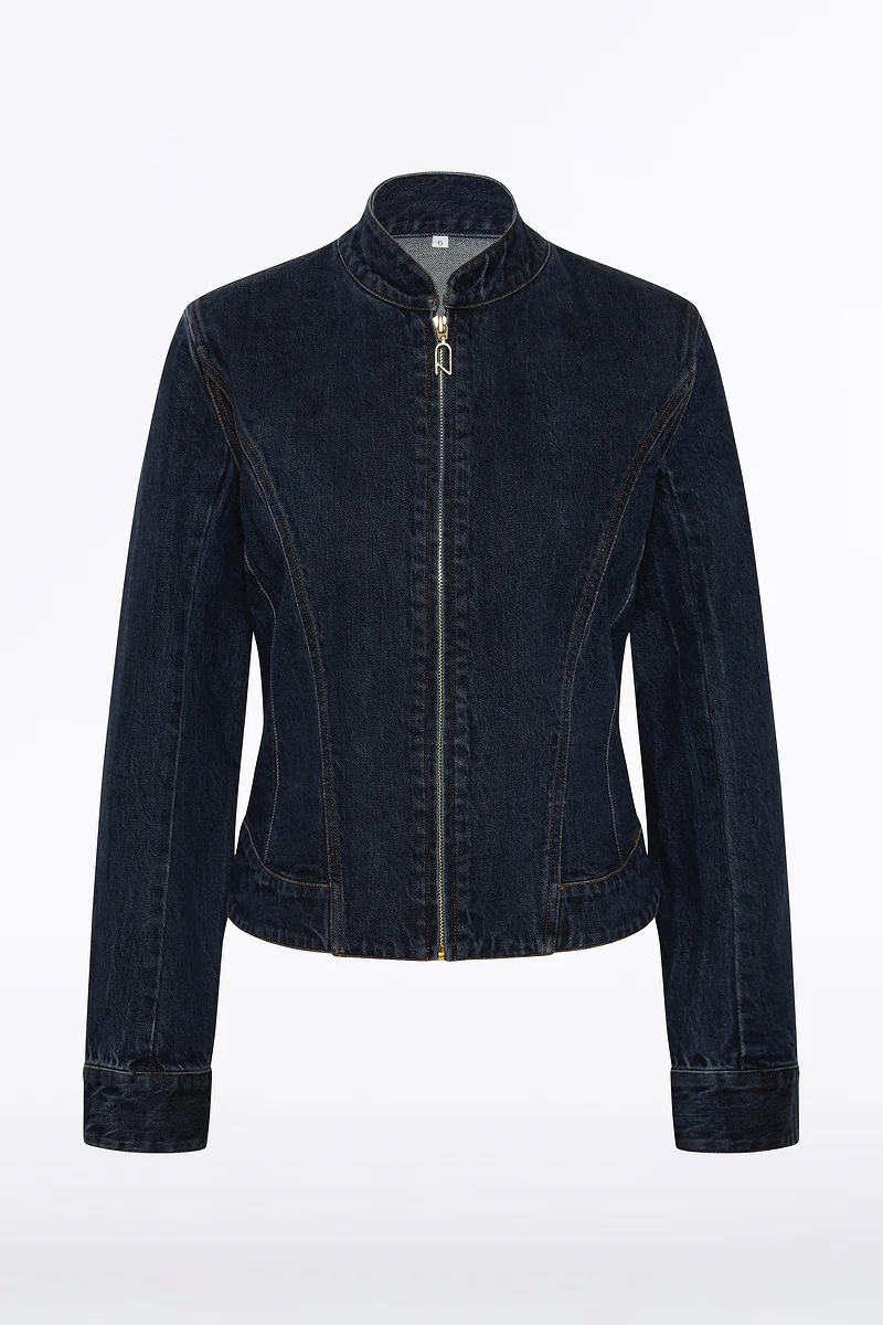 DARK INDIGO FITTED DENIM JACKET - Image 5