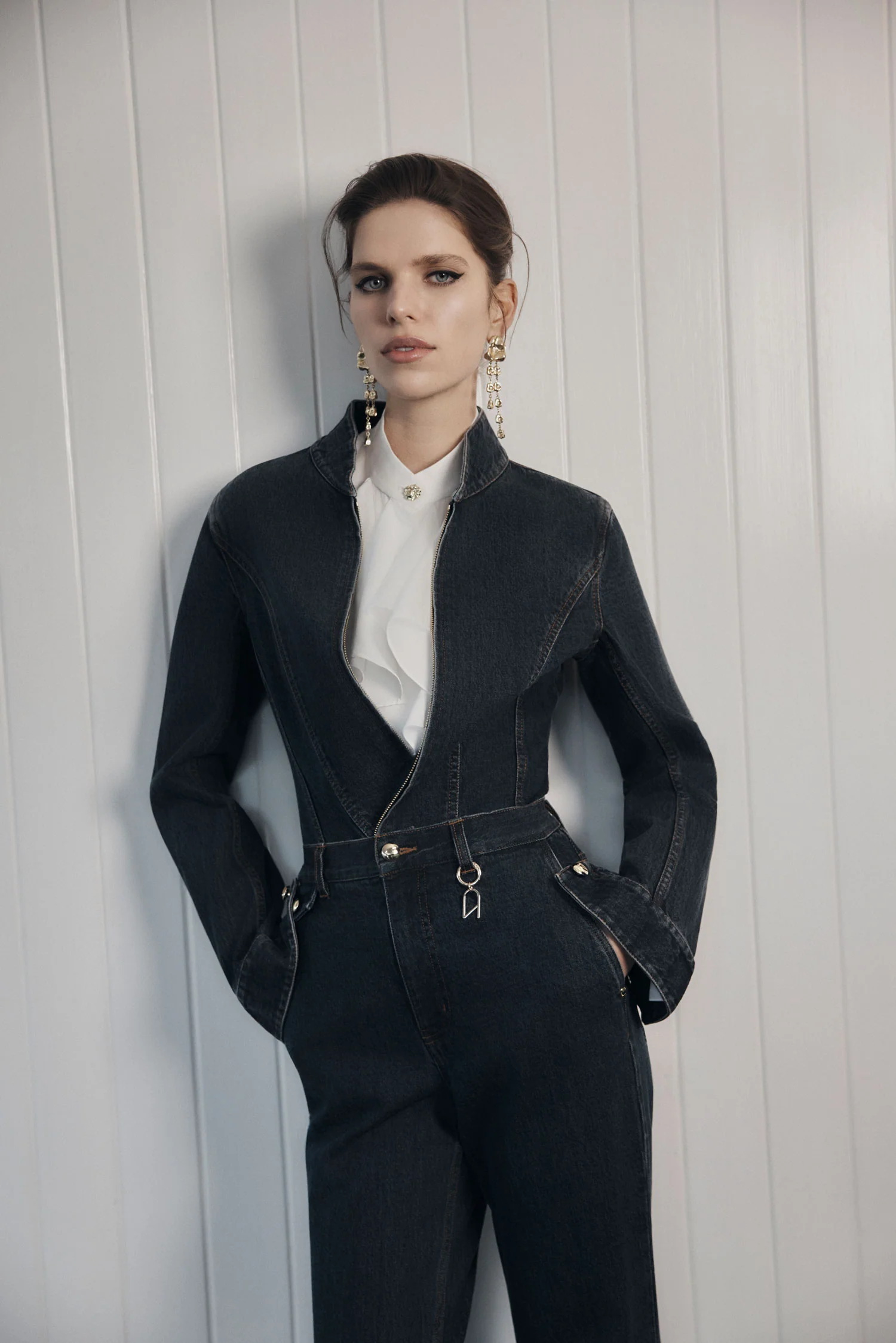 DARK INDIGO FITTED DENIM JACKET - Image 6