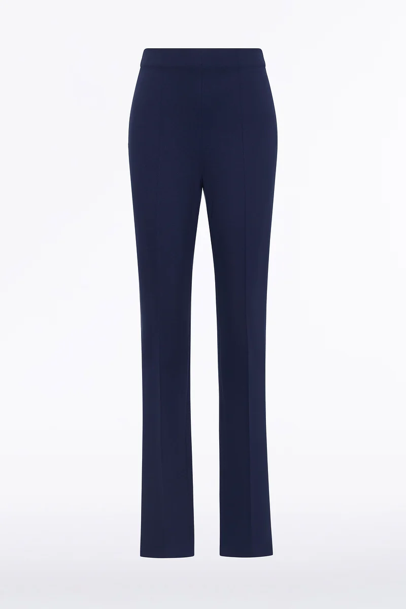 DEEP BLUE PONTE PINSTITCH SLIM LEG PANT - Image 5