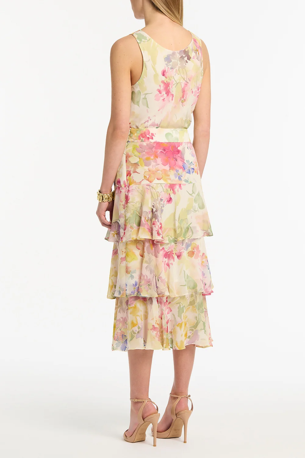 ETHEREA BLOOM TIERED RUFFLE SKIRT - Image 3