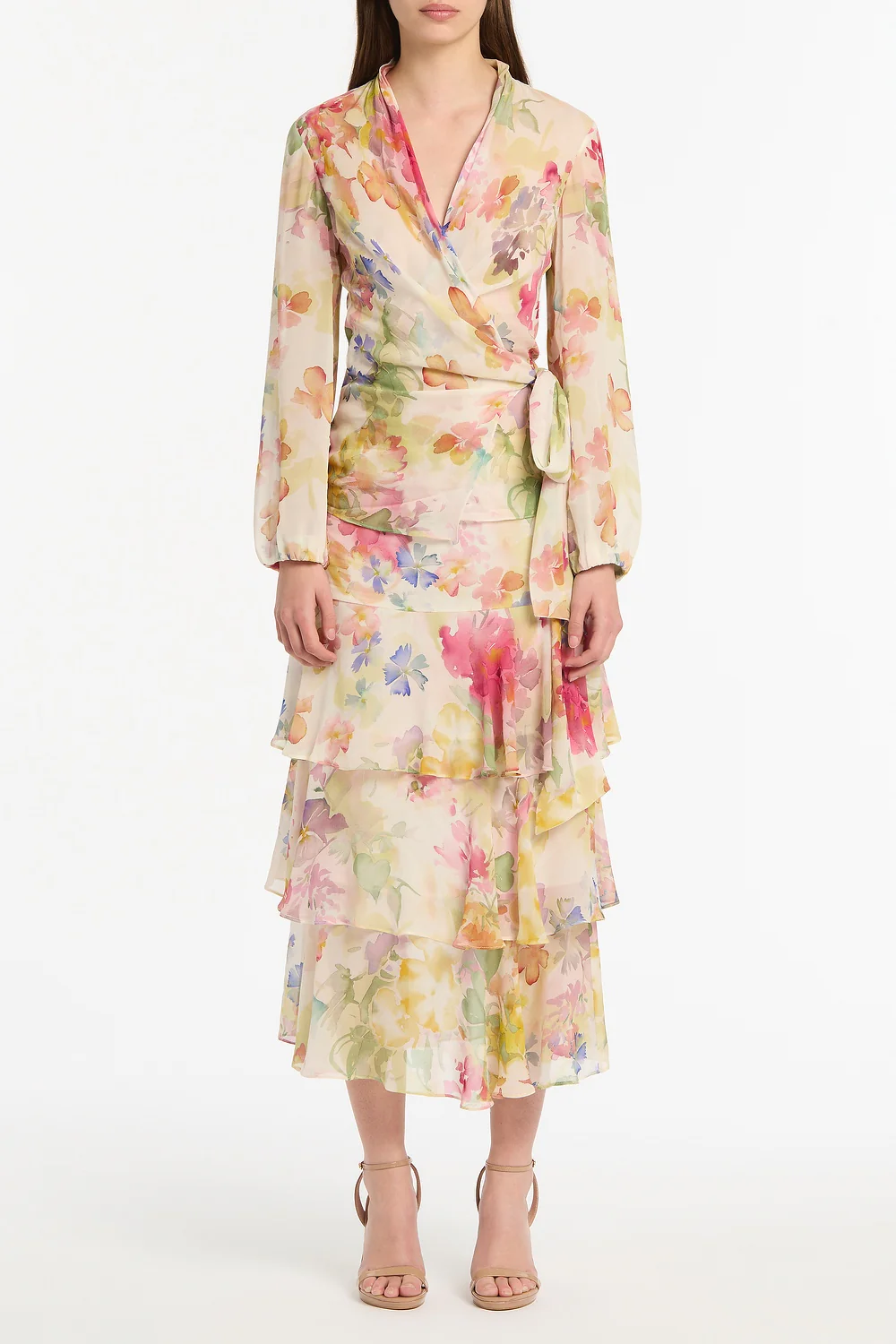 ETHEREA BLOOM TIERED RUFFLE SKIRT - Image 4