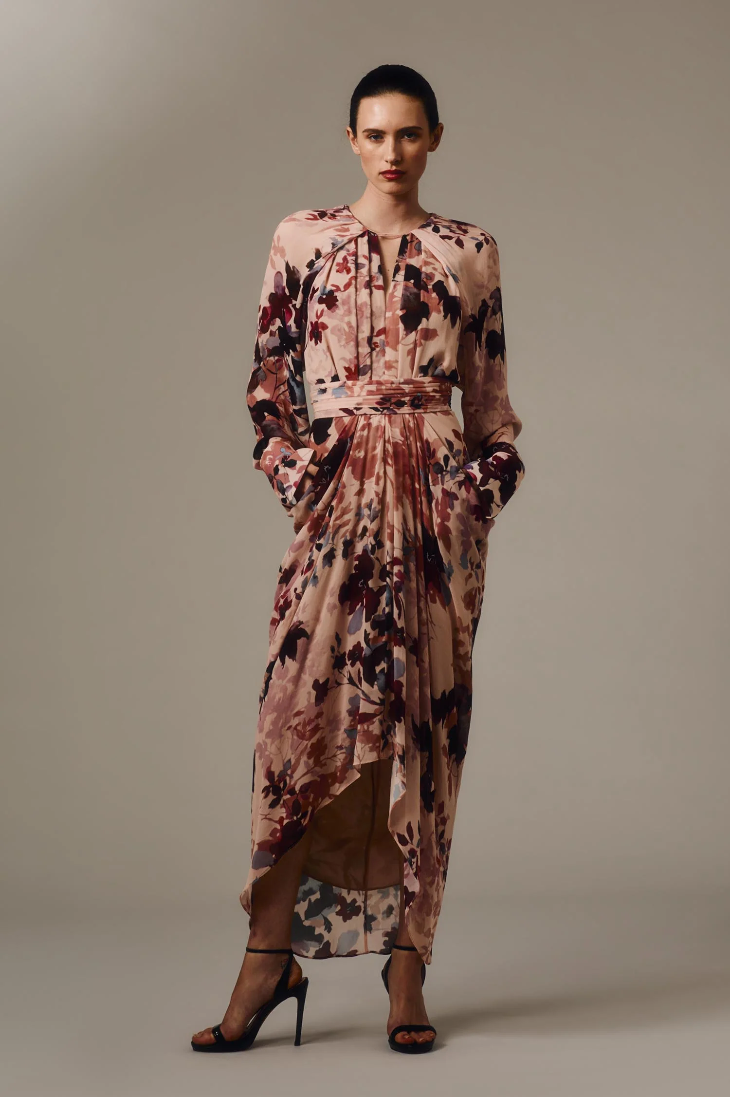 FIORI ETEREA GEORGETTE WATERFALL DRESS - Image 5