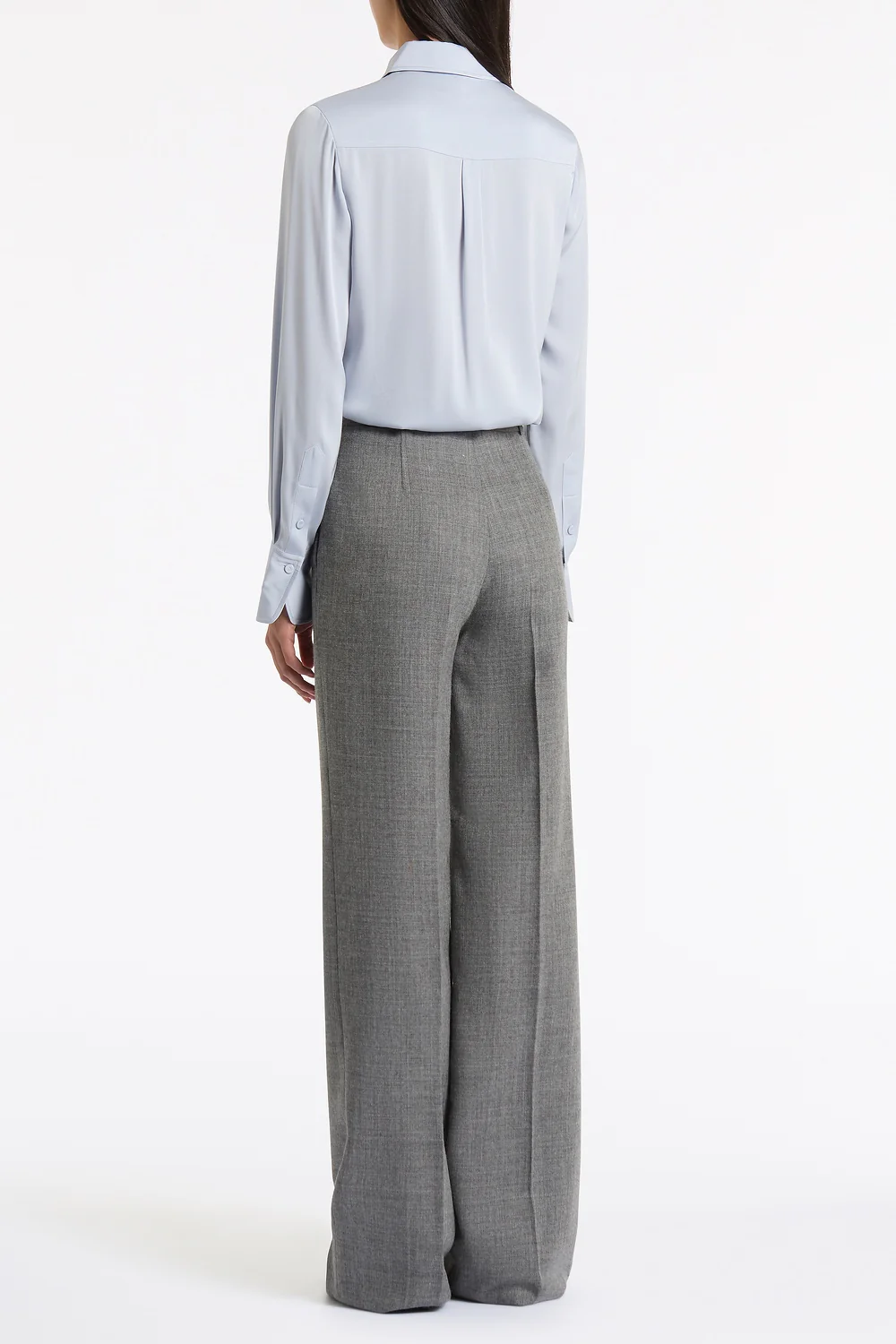 GREY MELANGE WOOL SUITING PANT - Image 3