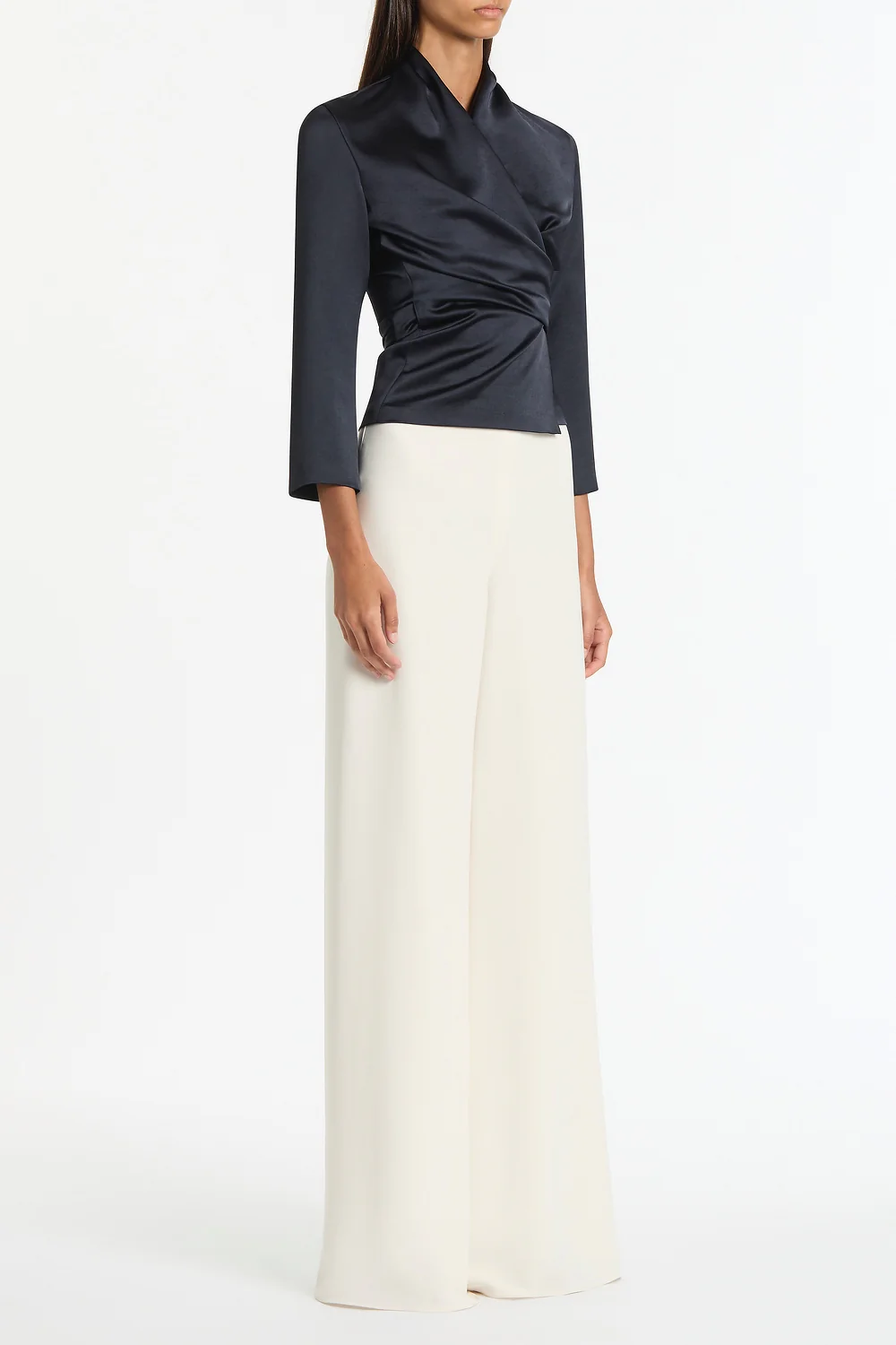 INK SATIN WRAP TOP - Image 3