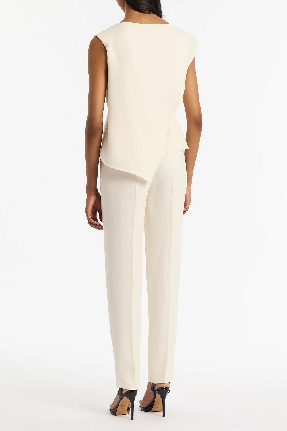 IVORY CREPE DRAPED TOP - Image 2