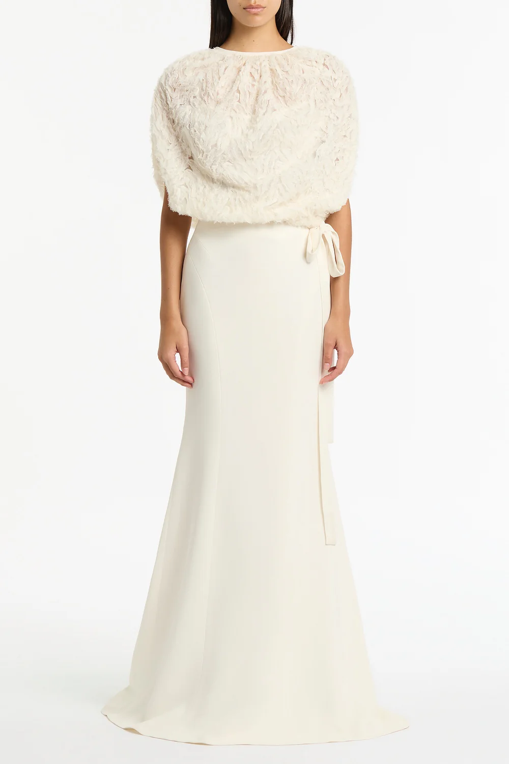 IVORY ONDA TIE WAIST TOP