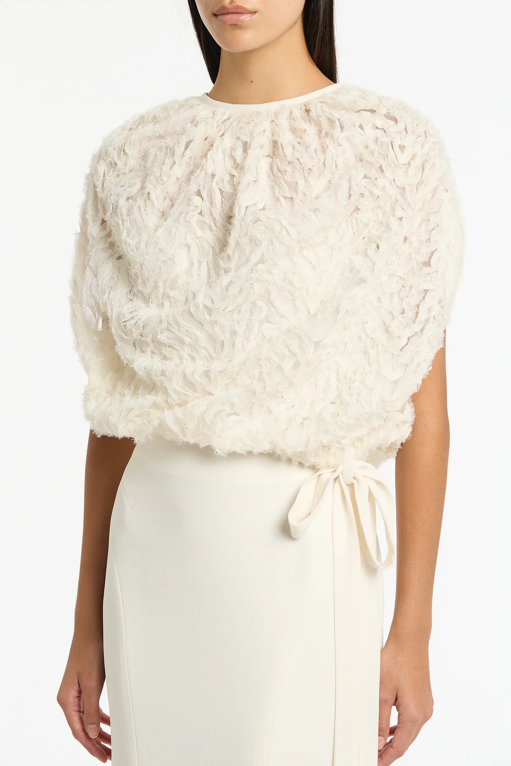 IVORY ONDA TIE WAIST TOP - Image 4
