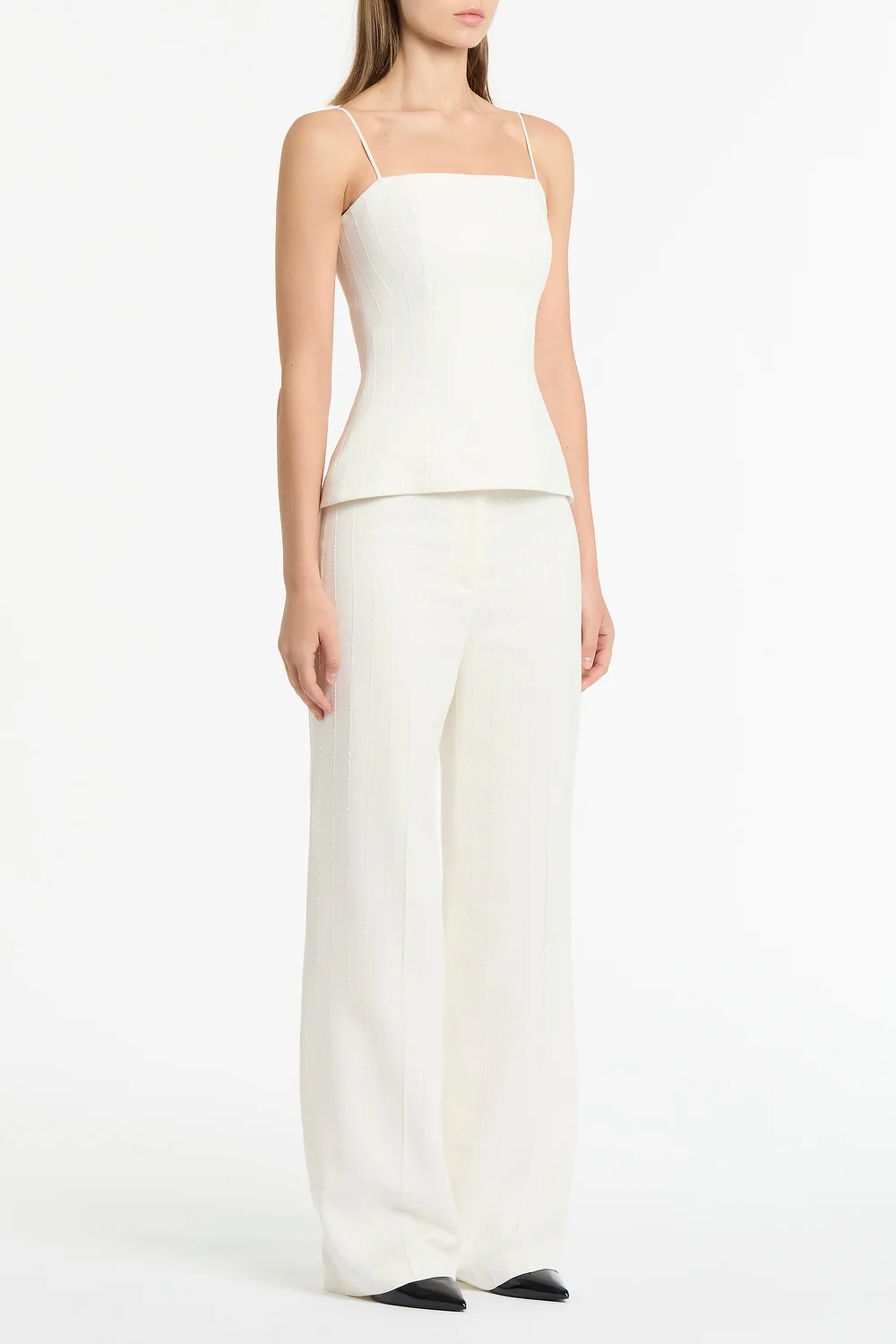 IVORY STARLIGHT TWILL BUSTIER TOP - Image 2