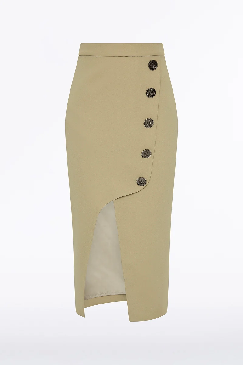 KELP CREPE MONETA SKIRT - Image 5
