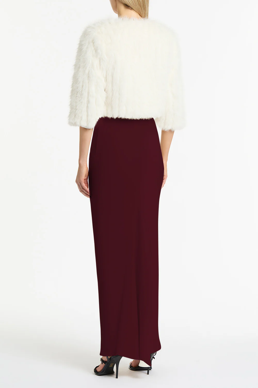 MERLOT CREPE BIAS SKIRT - Image 2