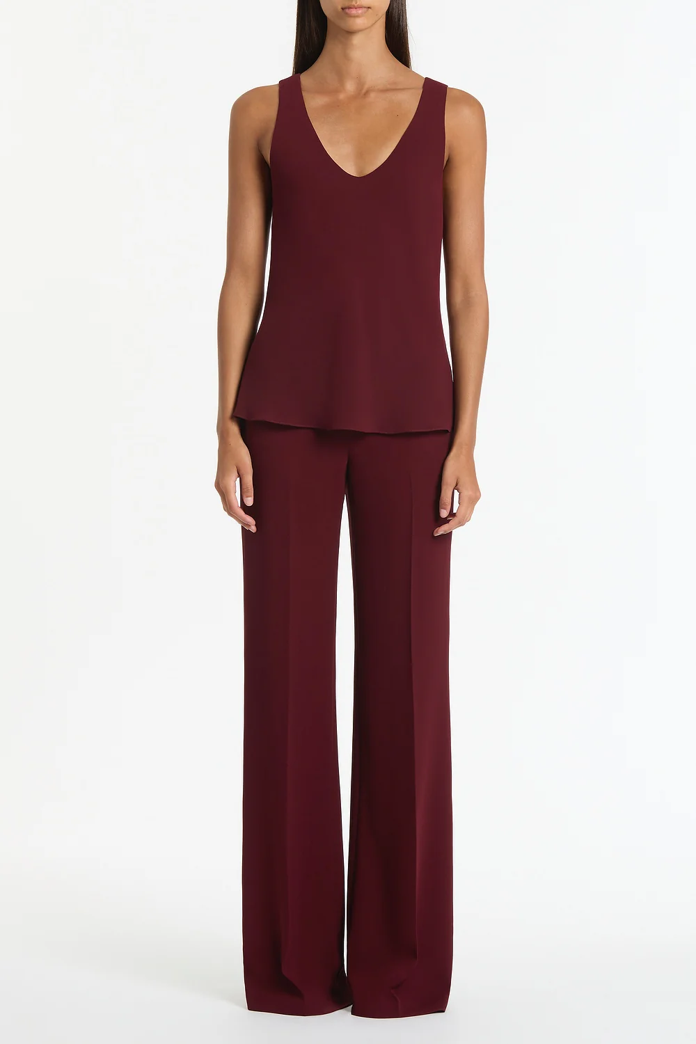 MERLOT GEORGETTE SCOOP CAMI