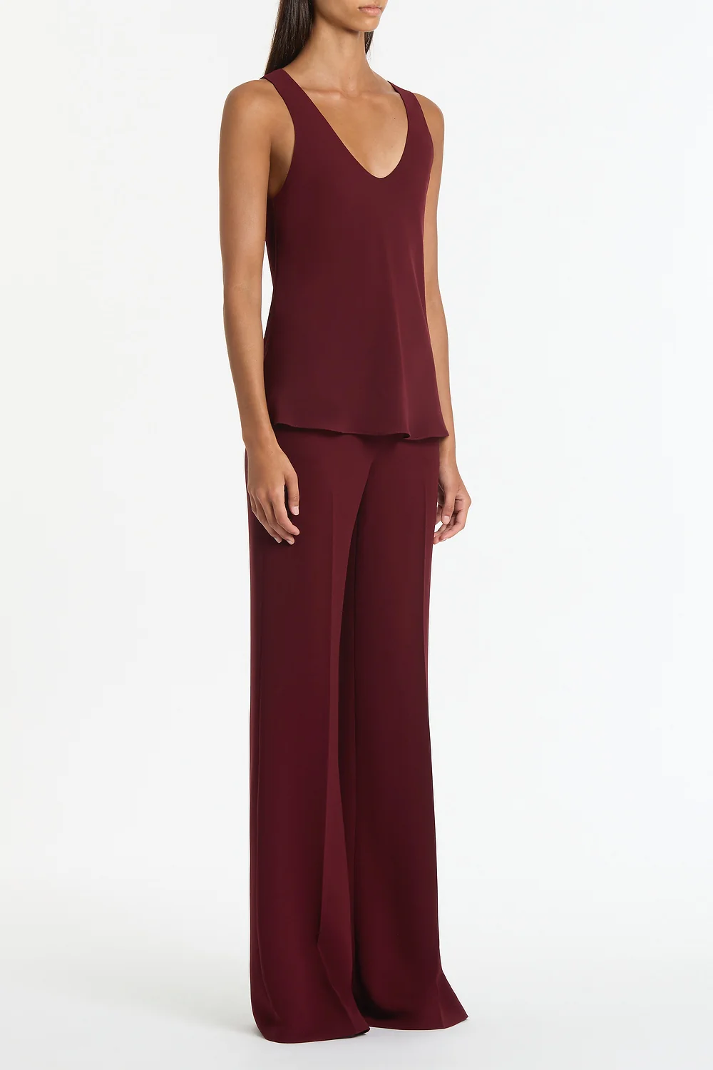 MERLOT GEORGETTE SCOOP CAMI - Image 3