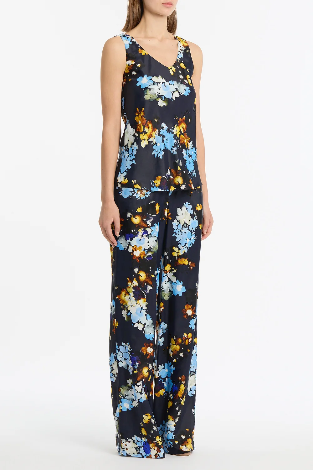 MIDNIGHT BOTANICA VISCOSE TWILL SCOOP NECK CAMI - Image 2