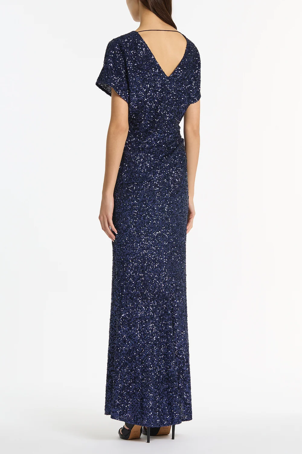 MIDNIGHT CRUSHED SEQUIN DRAPE TOP - Image 3