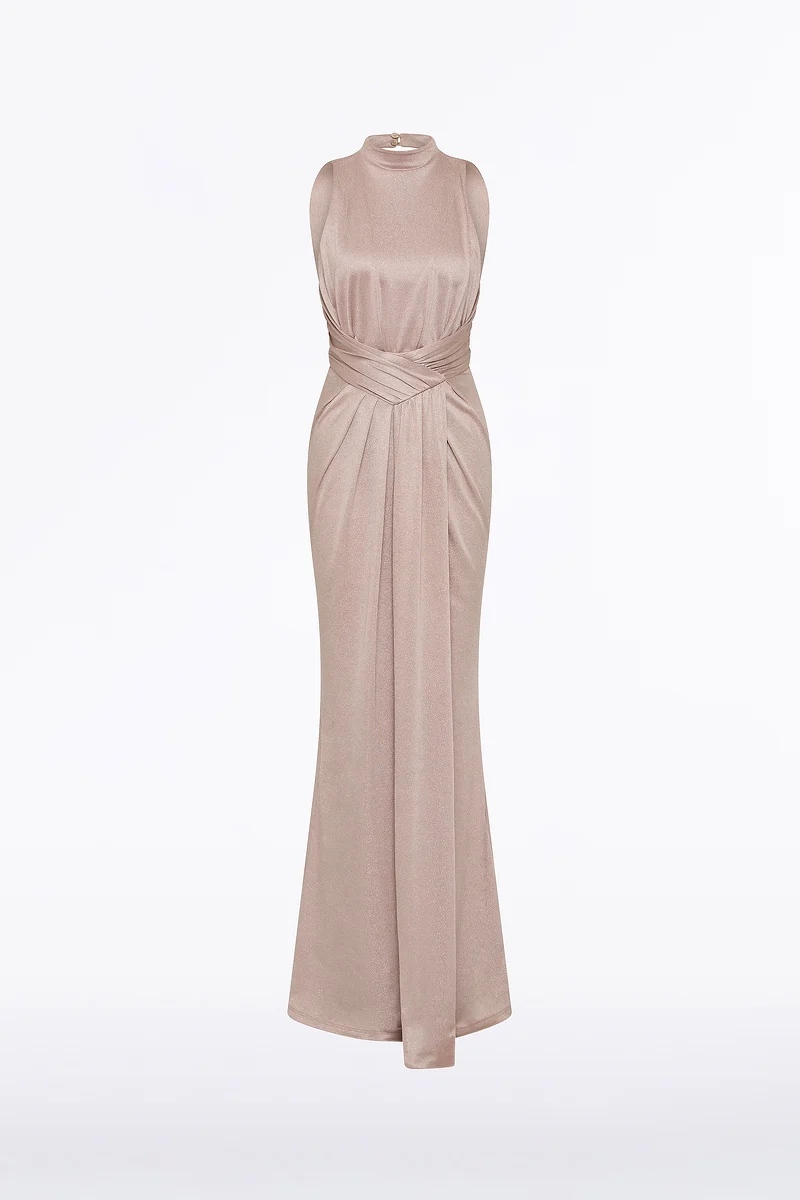 MOUSSE JERSEY TWIST FRONT MAXI DRESS - Image 5