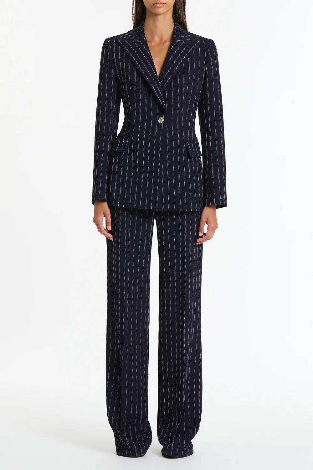 NAVY PINSTRIPE JACKET