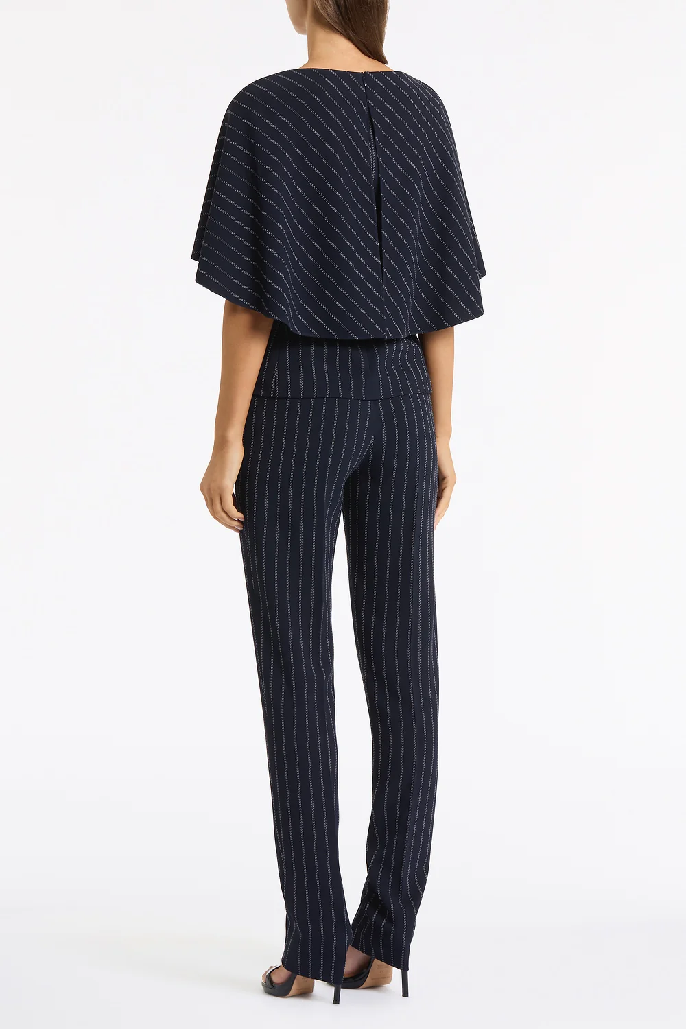NAVY PINSTRIPE SLIM LEG PANT - Image 3