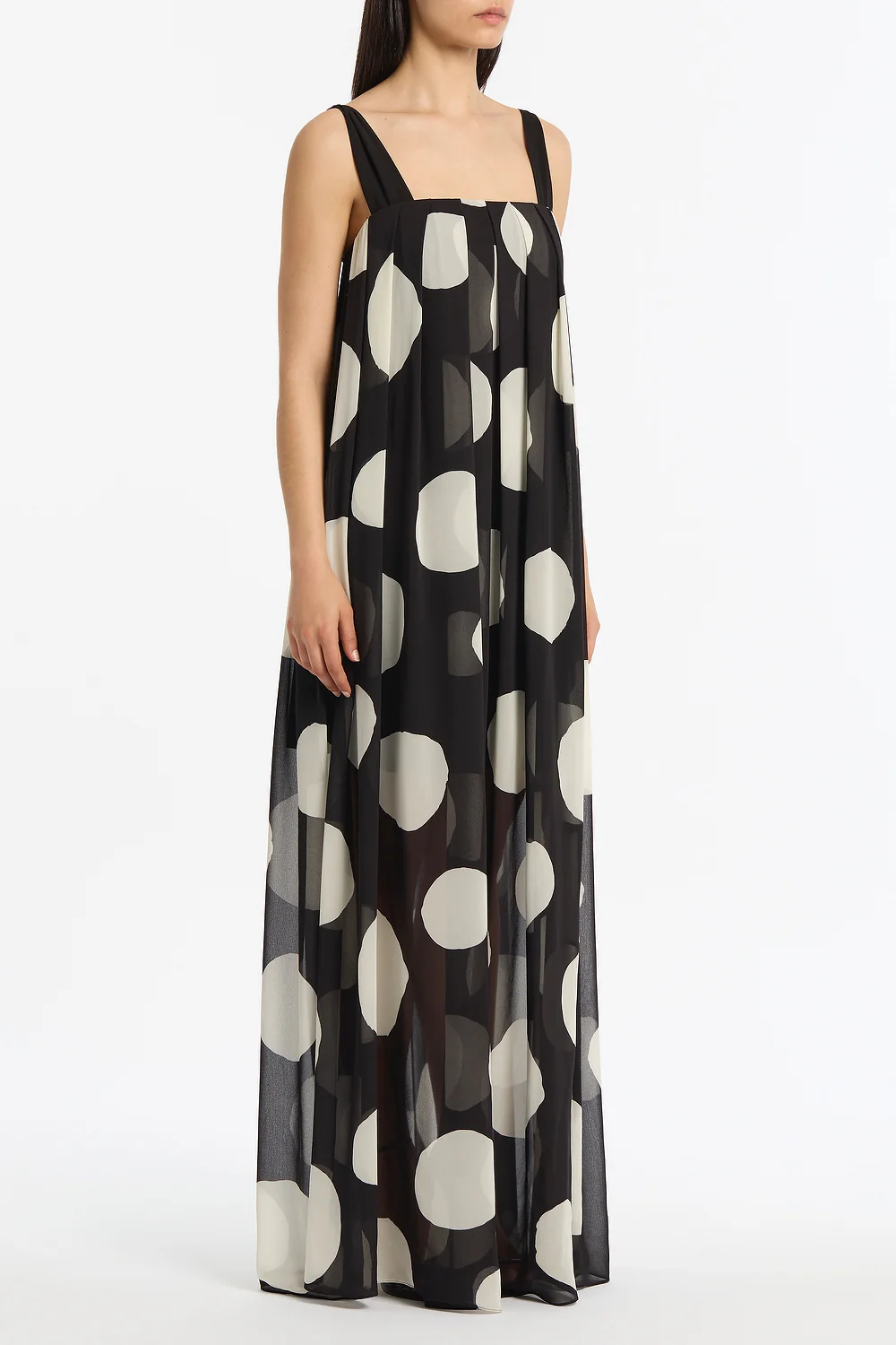 NOIR SPOT TUCK DETAIL MAXI DRESS - Image 2