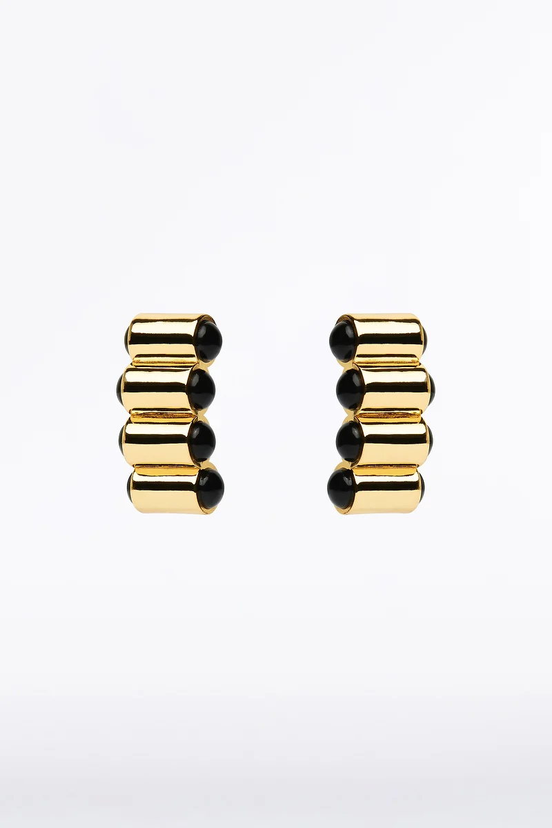 ONYX CILINDRO EARRING