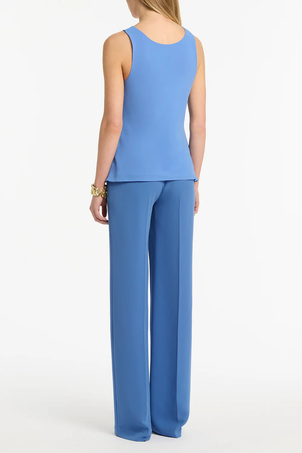 PACIFIC BLUE GEORGETTE SCOOP NECK CAMI - Image 3