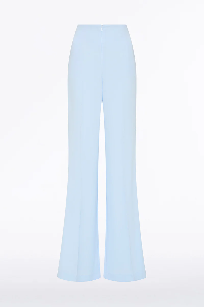PALE BLUE CREPE LOW WAIST PANT - Image 6