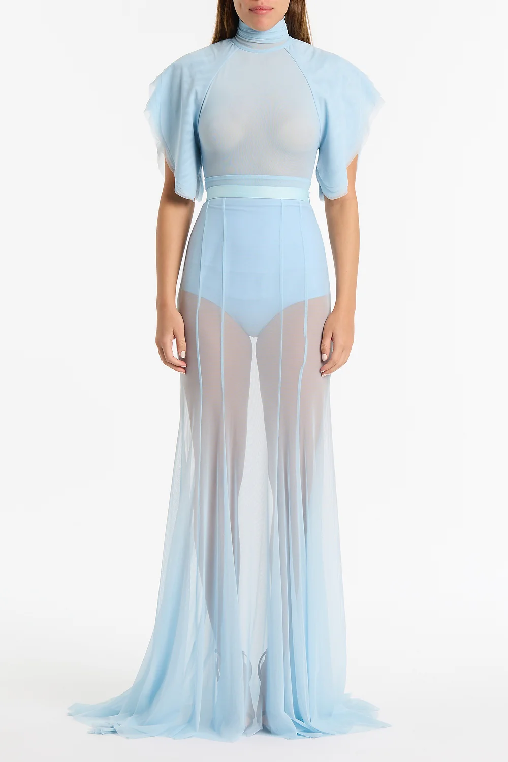 PALE BLUE INTIMA HIGH WAISTED FULL BRIEF